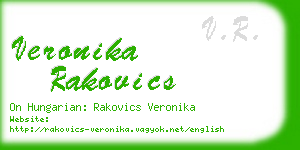 veronika rakovics business card